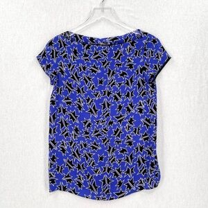 Miu Miu Blue Star Silk Blouse (40IT)